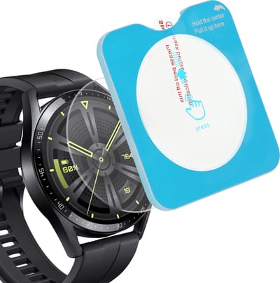 kwmobile 2x smartwatch screenprotector geschikt voor Huawei Watch GT 3 (46mm) - Protector sporthorloge krasbestendig - Transparant met aanbrengtool