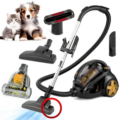 AG3000 Stofzuiger Zonder Zak - Stofzuigers - Vacuum Cleaner Zakloos - 8.5 Meter - 900W - Sterke Zuigkracht - HEPA Filter - Compact, Licht & Krachtig - Gemakkelijk Schoon Te Maken - Obsidian Red