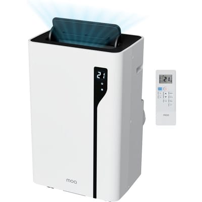 MOA Mobiele Airco - 12.000 BTU - Met Afstandbediening - Tot 35m² - Airconditioner met Ontvochtigingsfunctie - Raamafdichtingskit - Wit