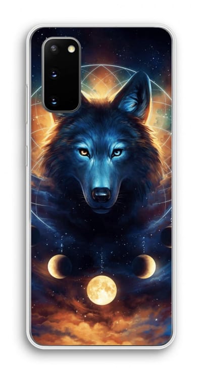 Case Company® - Hoesje geschikt voor Samsung Galaxy S20 hoesje - Wolf Dreamcatcher - Soft Cover Telefoonhoesje - Bescherming aan alle Kanten en Schermrand