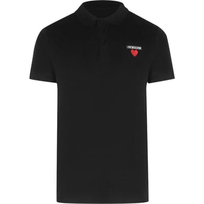 Love Moschino Herenpolo met korte mouwen (Zwart)