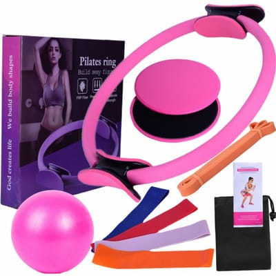 Pilates-apparatuur voor thuisworkouts Pilates-ring- en balset Weerstandsbanden en meer Perfect voor