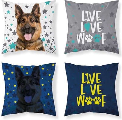 Herder Sierkussen Glow in the Dark 40x40cm incl vulling Hond kussen