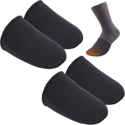 Daity 2 paar 3 mm neopreen teenwarmers - maat S - kleine teenwarmers - laarzen - warme voetovertrekken - sokken - geschikt voor fietsen - wandelen - hardlopen - wintersport