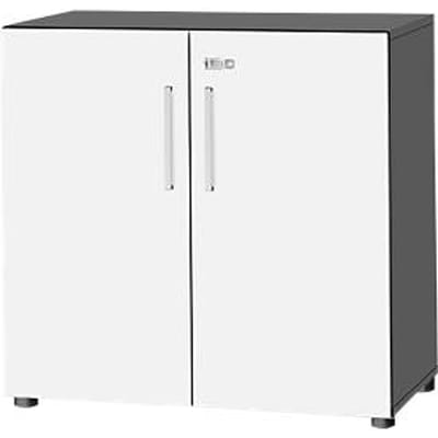 Schäfer Shop  Select Kast SET UP, 2 ordnerhoogten, afsluitbaar, B 800 x D 420 x H 744 mm, grafiet/wit