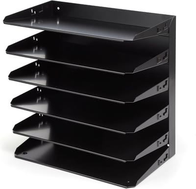 Bureau Organizer - Documenten Sorteerder - Papierwerk Organiseren - 6 Horizontale Slots - Legal Formaat - Zwart