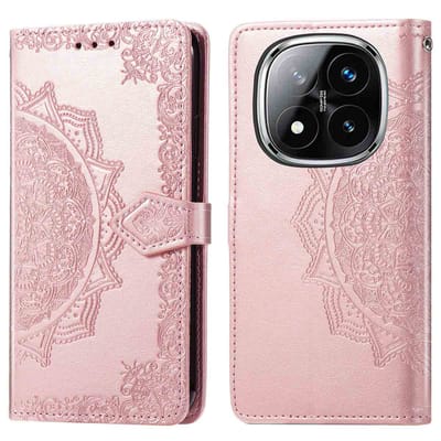 imoshion Hoesje - Geschikt voor Xiaomi Poco X7 - Mandala Bookcase - Rosé Goud