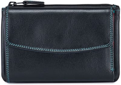 Mywalit Portemonnee RFID-bescherming Leer 14 cm - Dames - Horizontaal - black-pace