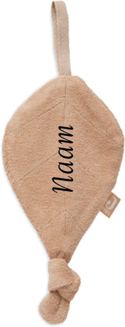 Jollein Speendoekje Blad Biscuit met naam geborduurd - kraamcadeau met naam