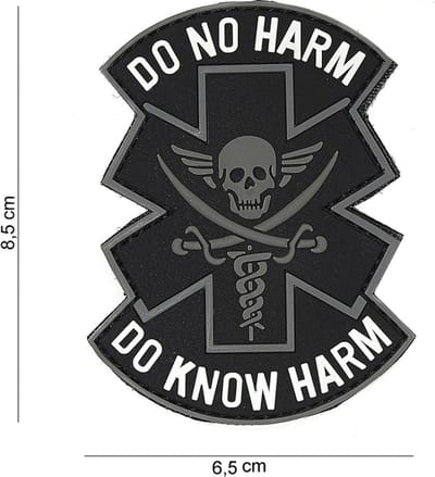 101 Inc Embleem 3D Pvc Do No Harm Zwart  16097