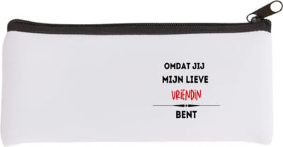 Akyol - omdat jij mijn lieve vriendin bent Etui - Vriend/vriendin - de liefste vriendin - valentijnsdag - verjaardag - cadeautje voor vriendin - kado - geschenk - 20 bij 9 cm