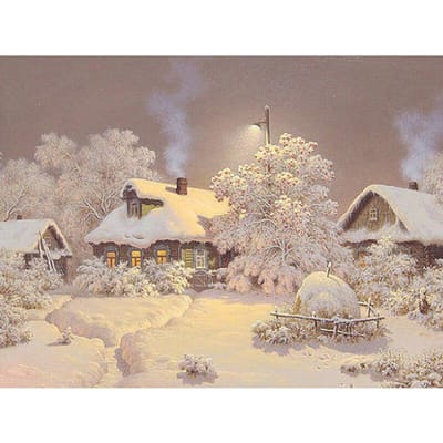 Volledige Diamantschilderij  Sneeuwseizoen  Borduurwerk Kruissteek Strass Mozaïekschilderij 20X30CM beige