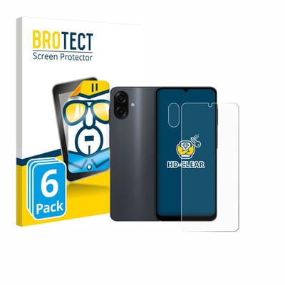 BROTECT - Screenprotector voor Samsung Galaxy A07 (Voor+Camera) - Folie Beschermfolie transparant 6 Stuks