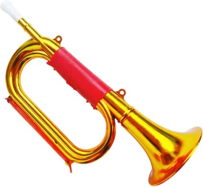 Speelgoedtrompet - Muziekinstrument - Kinderontwikkeling - Kindvriendelijk Design - 33 cm - Goudkleurig
