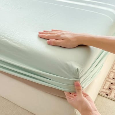 Katoenen hoeslaken met 360 elastische band Laken Sprei voor Eenpersoons Tweepersoons Kingsize Queensize Matrasbeschermer Hoes 90X200CM