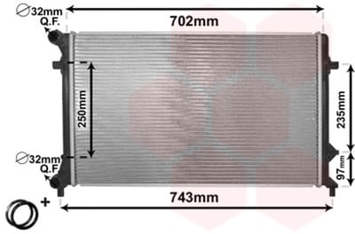 Van Wezel - RADIATOR VOOR AUDI A3 8P 2003-2008 1K0121251AR