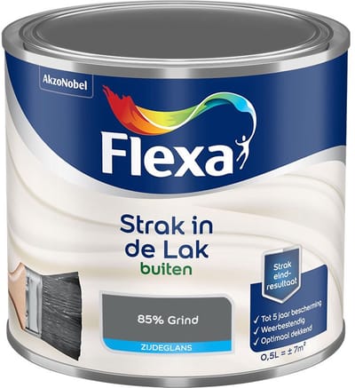 Flexa - Strak In De Lak Buitenlak Zijdeglans - 85% Grind - Mengverf - 500 Ml