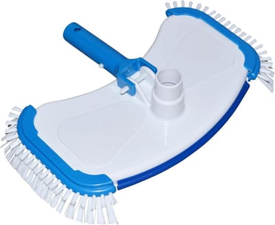 Vloerzuiger Deluxe - Bodemszuiger Zwembad - Zwembad Onderhoud - Met Zijdelingse Borstels - 38/32 mm Aansluiting - Wit Blauw