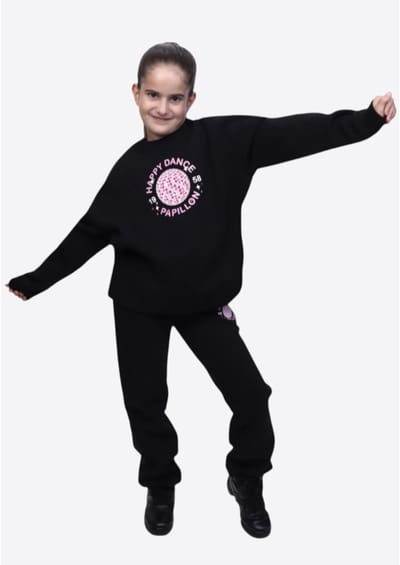2531PK2910-900 Sport Sweater crewneck, jogging brushed "HAPPY DANCE", maat 140 (10)