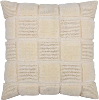Urbane Hide | Kussenhoezen | Kussenhoes | Kussenhoesjes | Sierkussen | 45x45 cm | Aards Grid Weef | Katoen | Beige | Zonder binnenkussen