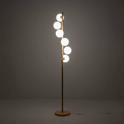 KARE vloerlamp Scala Balls, greige, glas, 160 cm, G9