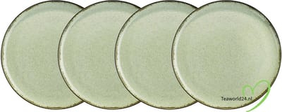 Kitchen Trend Dinerbord Ocean Zeegroen, 27 cm, set van 4