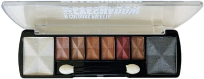 D'Donna - Oogschaduw Palette - Space Marron - met lange applicator - 8 kleuren: wit / bruin / goud / zwart - 1 doosje met 10 gram inhoud