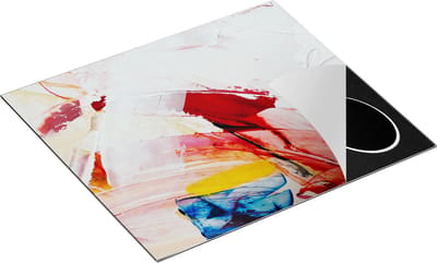 Chefcare Inductie Beschermer Abstracte Kunst van Verf Kleuren - 60x50 cm - Afdekplaat Inductie - Kookplaat Beschermer - Inductie Mat