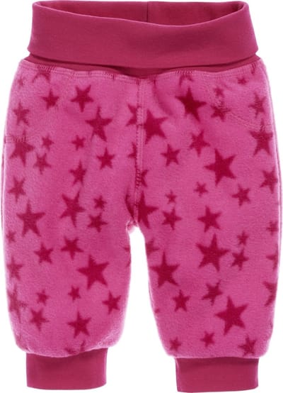 Playshoes Schnizler babybroekje fleece fuchsia sterren