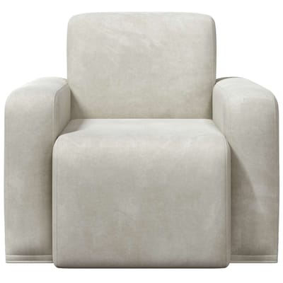 vidaXL - Fauteuil - Crèmekleurig - fluweel