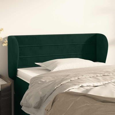 vidaXL - Hoofdbord - met - randen - 83x23x78/88 - cm - fluweel - donkergroen