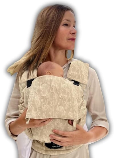 Babydrager Ergonomisch - Baby Draagzak - Comfortabel Dragen - Verstelbaar Rugpand - 3.5-15 kg - Zebra Camel