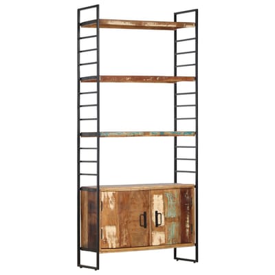 vidaXL - Boekenkast - met - 4 - schappen - 80x30x180 - cm - massief - gerecycled - hout