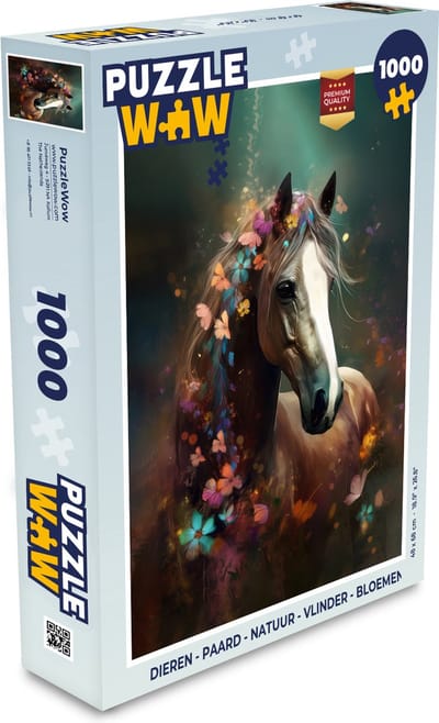 Puzzel Dieren - Paard - Natuur - Vlinder - Bloemen - Legpuzzel - Puzzel 1000 stukjes volwassenen