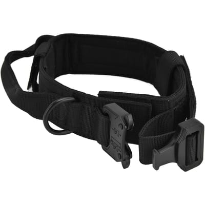 Tractie Hondenhalsband met Gesp Nylon IJzer Training Jachthalsband Huisdieraccessoire voor Buiten Zwart M M zwart