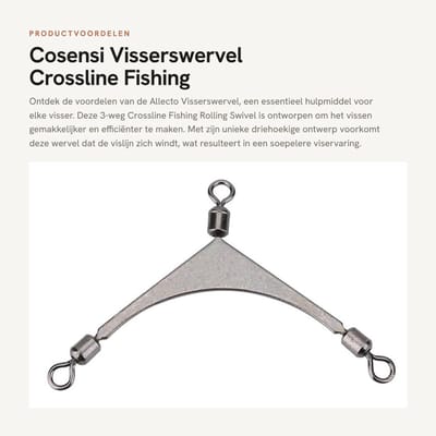Dailygoods- Visserswervel 3-weg - Driehoekig Ontwerp - Flexibel Draaien - Efficiënt Vissen - Geschikt voor Aas - Hengelgereedschap 6# - Vissershaak