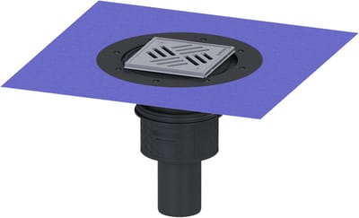 KESSEL-vloer-/plafondafvoer Practicus - DN 70, vert., Variofix, sleufrooster, 45270.51