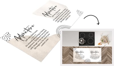 Keukenloper - Loper keuken - Woordenboek - Survival - Quotes - 120x60 cm - Keukenloper vinyl