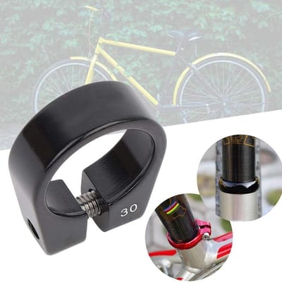 Zadelklem - Fietszadelklem - Fietsbevestiging - Lichtgewicht aluminium - 30mm buisdiameter - Zwart