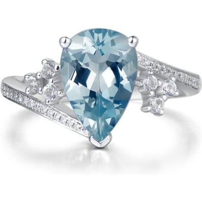 Nieuwe Mode Waterdichte Ring Saffier Edelsteen voor Vrouwen 925 Sterling Zilveren Ring Feest Verloving Bruiloft Sieraden Antik Perak white