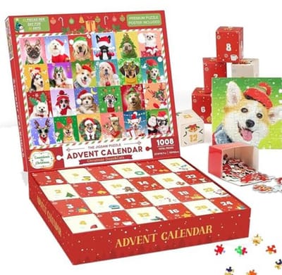 Adventskalender Puzzels 2024 - 24 Dagen Leuke Legpuzzels voor Kerstmis - 1008 Stuks Muurdecor voor Volwassenen en Kinderen