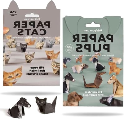 Origami Papier Set met 100 Vellen, 3D Dieren Origami, Creatieve Knutselprojecten voor Dierenliefhebbers, Desk Decoratie en Cadeau Ideeën