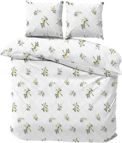 iSleep Dekbedovertrek Saar - Eenpersoons - 140x200/220 cm - Wit