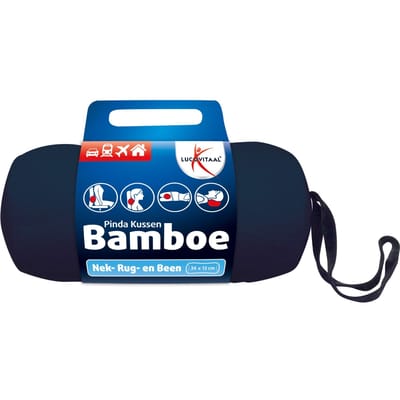 Lucovitaal Bamboe pinda kussentje (blauw) (1st)