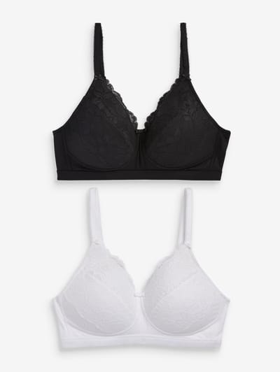 Next - Dames - B-G Post Surgery Non Wired Ultimate Comfort Beha's 2 Set - Zwart