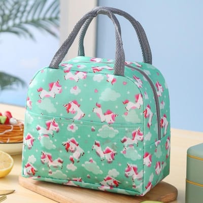 Draagbare Cartoon Tote Thermische Lunchbox Tas Aluminiumfolie Kantoor Student Bento Opslag Isolatie Zakken Koeltas Lunchtas Voor Kinderen
