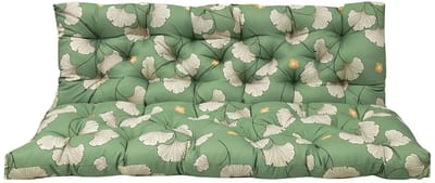 Sello! waterdicht tuinkussen – buitenkussen – palletkussen – uv-bestendig – antislip riemen - 120 x 100 cm – groen/bloemen