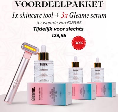 Gleame Voordeelpakket: Skincare Tool + 3x serum