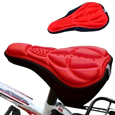 Gel Zadelhoes Fiets I Stoelhoes Zadel I Zachte Zadelhoes Met Schuim Vulling I Extra Demping & Comfort I Rood