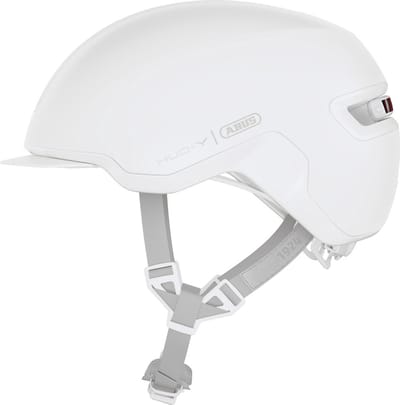 Fietshelm ABUS HUD-Y pure white L - 57-61 cm - wit - Geschikt voor gebruik op elektrische fietsen - stadsfietsen - 330 g